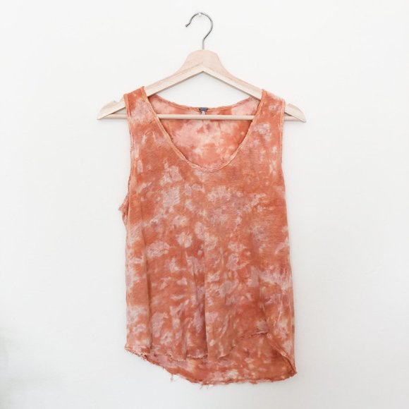 Young Fabulous & Broke Tops - Young Fabulous & Broke Orange Tie Dye Tank Top